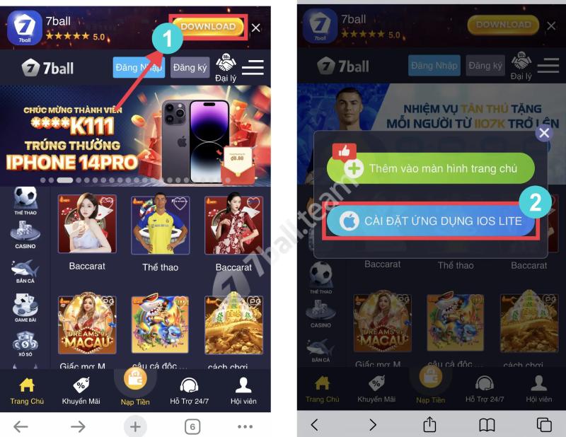 Hướng dẫn tải tải app 7ball dành cho người mới